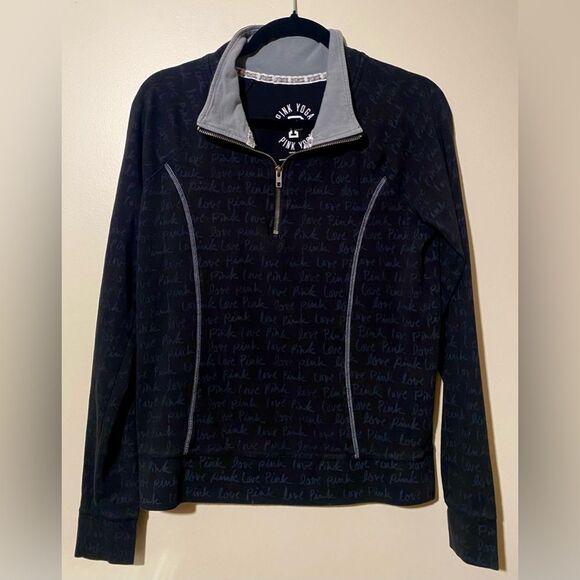 PINK Victoria's Secret Tops - Victoria’s Secret PINK 1/4 zip Long Sleeve Top